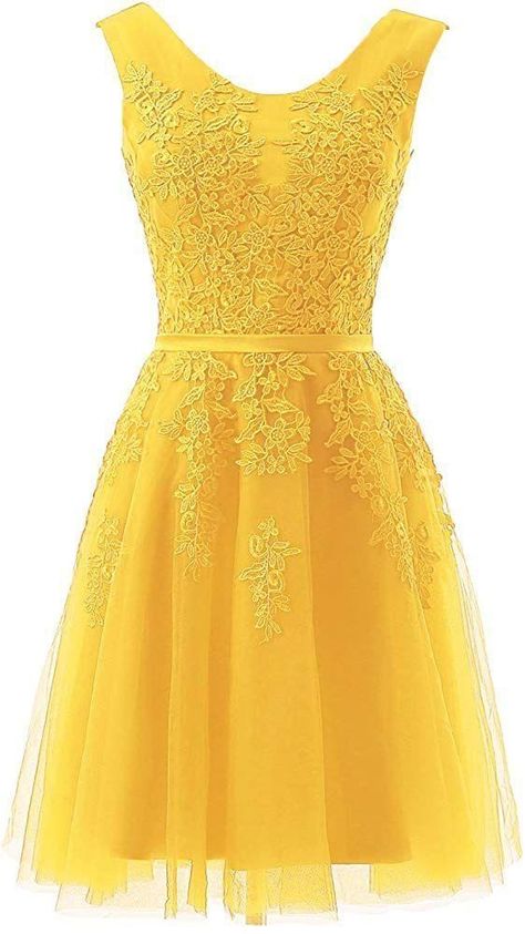 Yellow Homecoming Dresses, Reception Dresses, Homecoming Dress Short, Dressy Dress, Yellow Dresses, Chic Chic, Quince Ideas, Woman Dresses, Make Your Own Dress