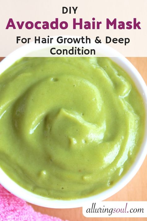 DIY Avocado Hair Mask For Hair Growth And Deep Condition | Alluring Soul Hair Mask For Hair Growth, Mask For Hair Growth, Mask For Hair, Egg Hair Mask, Egg Mask, Egg For Hair, Avocado Hair Mask, Avocado Hair, Hair Mask For Growth