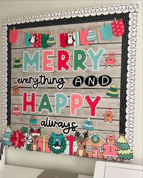 Add holiday cheer to your classroom this Christmas with a cutesy bulletin board!🎄 This kit includes four bulletin board headers to choose from along with everything you need to create a trendy and festive display that will bring joy to your students’ faces this holiday season. Add your students’ names to Christmas tree or gingerbread name pieces to help build classroom community. 👇Comment “MERRY” below and I will DM you the link! 😊 🎁 #merryeverything #classroomdecor #teacherideas #teacherl... Christmas Classroom Incentives, Holiday Classroom Decorations, Trendy Classroom, Classroom Incentives, Build Classroom Community, Christmas Bulletin Board, Classroom Doors, Christmas Bulletin, Holiday Classroom