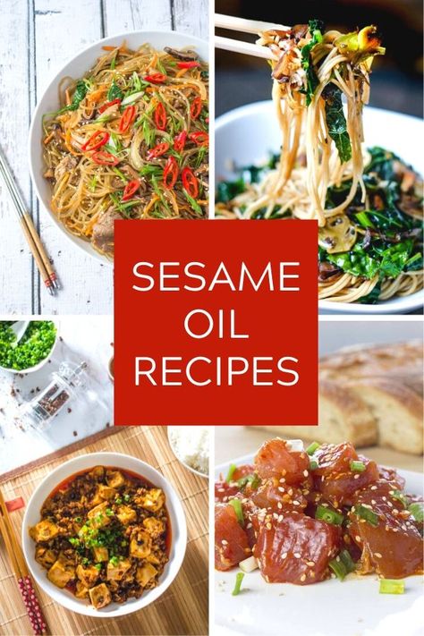 Uses For Sesame Oil, How To Use Sesame Oil, Recipes Using Sesame Oil, Sesame Seed Oil Recipes, Toasted Sesame Oil Recipes, Recipes With Sesame Oil, Grilled Fish Sandwich, Cooking With Sesame Oil, Sesame Oil Recipes