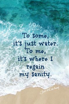 My happy place. My happy place. Summer Beach Quotes, Ocean Quotes, I Love The Beach, Life Quotes Love, Beach Quotes, E Card, A Quote, Beach Waves, Travel Quotes