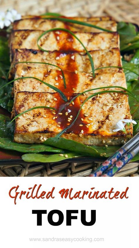 Grilled Marinated Tofu Recipe Grilled Tofu Recipes, Tofu Ideas, Vegetarian Gourmet, Tofu Marinade, Vegan Grilling, Vegan Meat, Grilled Tofu, Marinated Tofu, Tofu Recipe