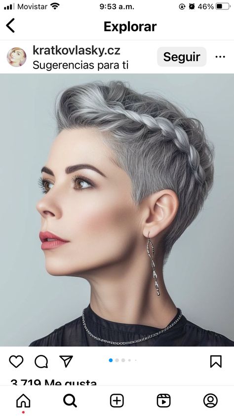 Pixie Braids Hairstyles, Short Braided Hairstyles, Short Gray Hair, Mommy Hair, Short Bob Braids, Vacation Hair, Grey Hair Looks, Braided Hairstyles Ideas, Gorgeous Braids