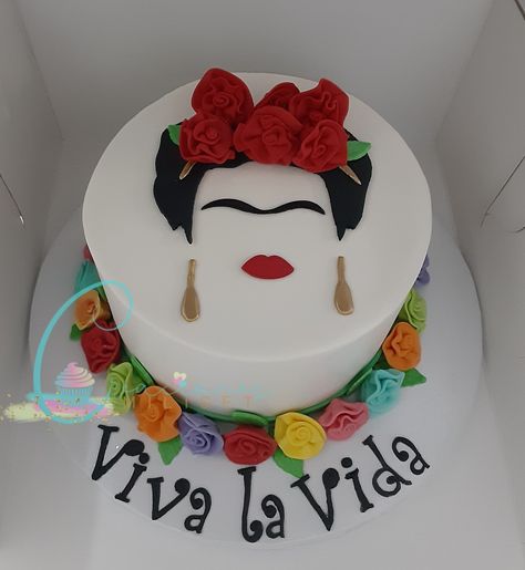 Frida Kahlo Frida Cake Ideas, Frida Kahlo Birthday Cake, Frida Kahlo Cake Ideas, Frida Birthday Party Ideas, Frida Khalo Cake, Frida Kahlo Birthday Party Ideas, Frida Cake, Frida Kahlo Cake, Frida Kahlo Party