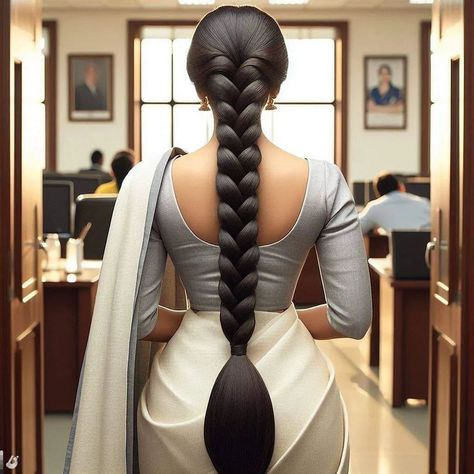 @women_long_hair | Instagram Side Cut Hairstyles, Long Hair Images, Big Bun Hair, Long Indian Hair, Long Hair Ponytail, Long Silky Hair, Really Long Hair, Long Hair Video, Vintage Hair Combs