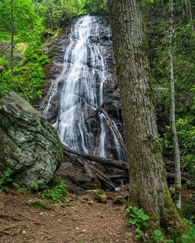 Rufus Morgan Falls - Nantahala National Forest Nc Waterfalls, Nantahala National Forest, Laurel Falls, Forest Waterfall, Bryson City, Spring Wildflowers, Forest Road, Western North Carolina, Hill Climb