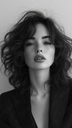 Black And White Portraiture Photography, Sketch Disney, Pin Up Looks, Low Maintenance Haircut, Black And White Face, Portrait Photography Women, Face Photography, Shag Haircut, White Face