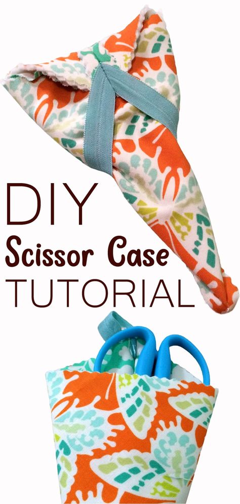 Scissor Case DIY TUTORIAL Scissors Storage Ideas, Scissor Keeper Pattern Free, Sewing Scissors Case, Diy Scissor Case, Scissor Holder Pattern Free, Scissor Fobs Tutorial How To Make, Scissor Case Tutorial, Largesse Ideas, Scissor Case Pattern