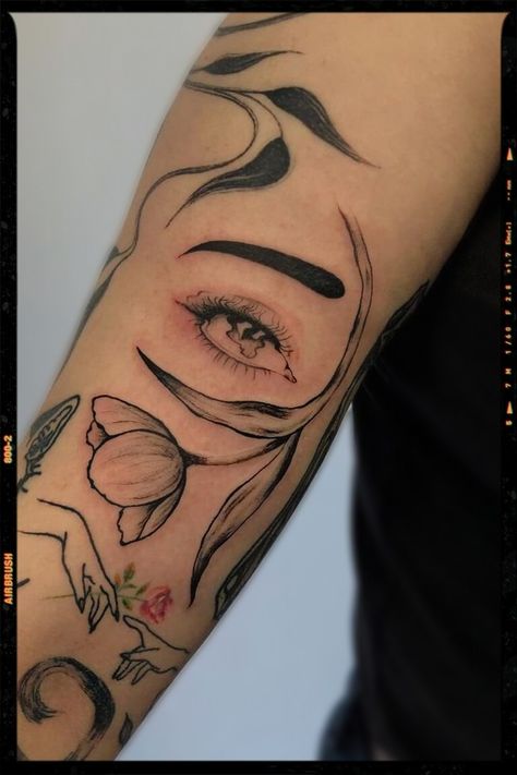 Melting Eye Tattoo Kaleidoscope Eyes Tattoo, Eye Tears Tattoo, Melted Eye Tattoo, Melting Eyes Tattoo, Eye Reflection Tattoo, Back Of Neck Eye Tattoo, Ocean Eyes Tattoo, Depreciation Tattoo, Brown Eye Tattoo