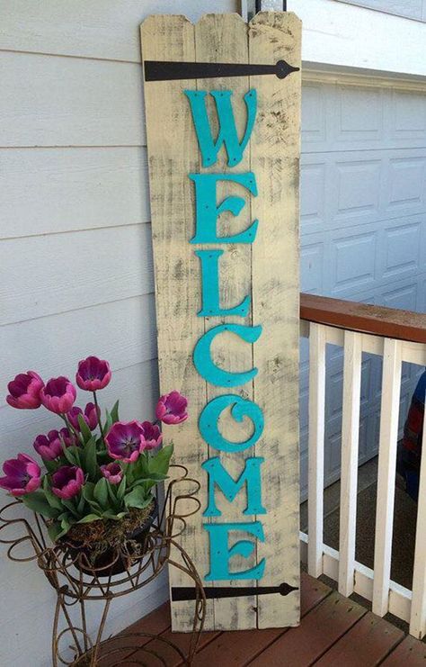 Rustic Front Porch, Rustic Decorations, Diy Rustic Home, Porch Welcome Sign, Décor Boho, Decor Guide, Home Decor Signs, Country House Decor, Easy Home Decor