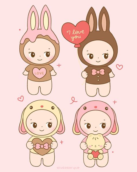 gifts of love 💗 were you able to snag any of the newest series? mine are supposed to come today and I’m hoping for the lop holding a teddy bear or the chocolate bunny with the balloon! 🧸🍫 Sonny Angel Illustration, Sonny Angel Art, Sonny Angel Wallpaper, Teddy Bear Sticker, Bunny Kawaii, Pretty School Supplies, Sticker Design Inspiration, Art Eras, Sonny Angels