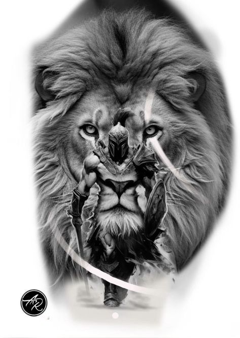 Lion Warrior Tattoo, Tattoo Chest And Shoulder, Wolf Tattoo Forearm, Lion Sleeve, Lion Warrior, Tattoos Chest, Warrior Tattoo Sleeve, Gladiator Tattoo, Tattoo Quotes About Strength