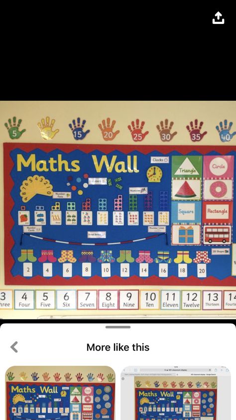 Math Wall For Kindergarten, Maths Wall Decoration Ideas, Maths Display Board Ideas, Math Corner Classroom Ideas Kindergarten, Math Corner Classroom Ideas Preschool, Math Corner, Math Corner Classroom Ideas, Kindergarten Math Wall, Numeracy Display