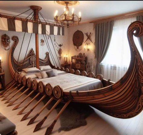 Pirate Ship Bedroom, Pirate Ship Bed, Pirate Room, Pirate Adventure, Wooden Ship, Kids' Bed, Pirate Ship, Bunk Bed, How To Make Bed