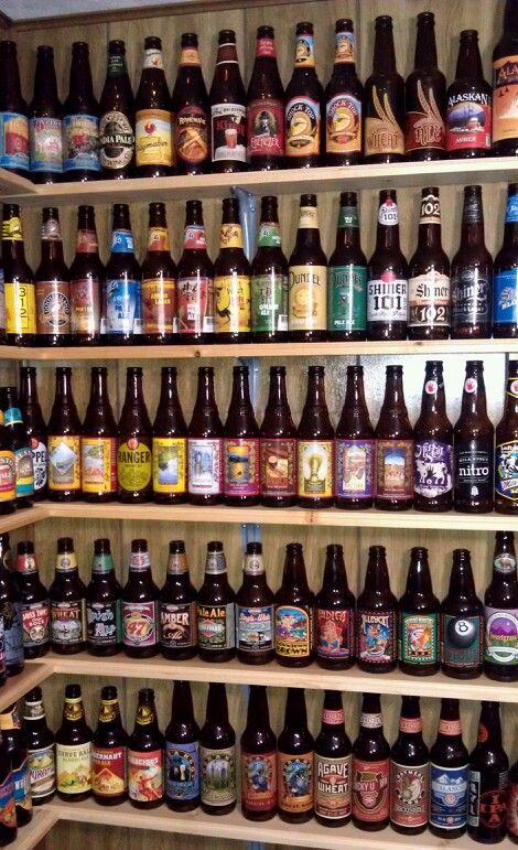 Beer Bottle Display, Taproom Ideas, Beer Room, Beer Display, Cool Collections, Beer Ads, Beer Collection, Grocery Store Design, Beers Of The World