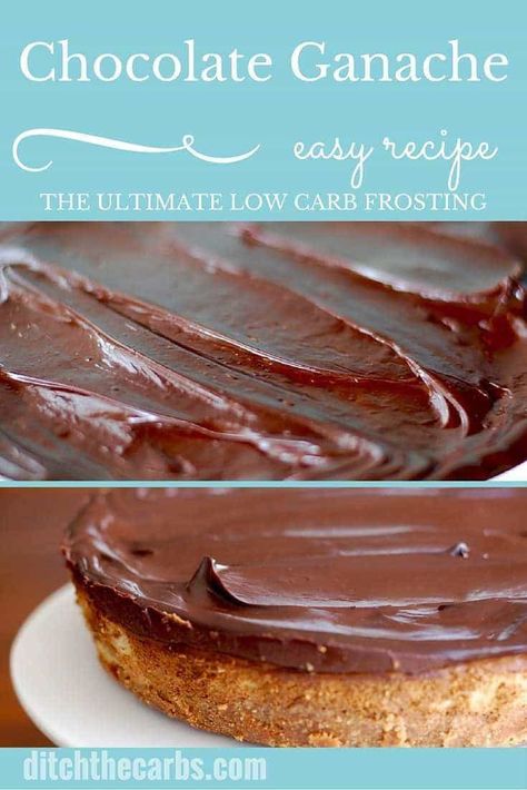 Keto Chocolate Ganache, Pancakes Low Carb, Easy Chocolate Ganache, Chocolate Ganache Recipe, Ketogenic Desserts, Counting Carbs, Ganache Recipe, Cakes And Desserts, Thm Desserts