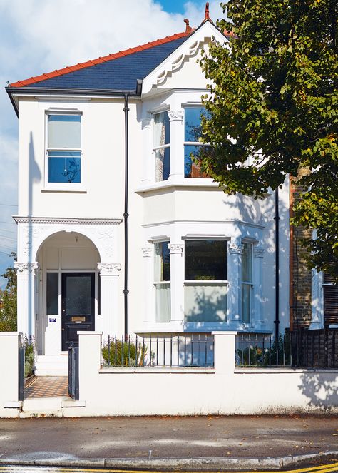 Real home: a renovated Victorian semi-detached home | Real Homes House Painted White, Renovated Victorian House, Victorian Semi Detached House, Victorian Home Ideas, Terrace House Exterior, Victorian House Renovation, Renovated Victorian, Victorian Homes Exterior, Victorian House Interiors