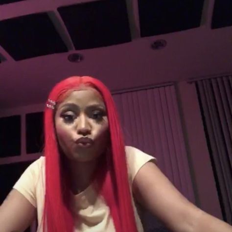 Shared by Baddie B. Find images and videos about red hair, nicki minaj and reaction on We Heart It - the app to get lost in what you love. Nicki Minaj, Red Hair, We Heart It, Lost, Red, Hair