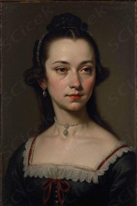 Portrait Oil Painting Classic, Old Oil Portraits, Old Oil Painting Portrait, 1600s Makeup, Old Portraits Painting Woman, Ressainance Art, Oil Painting Portrait Classic, Rennaisance Paintings Art, 1700 Portrait