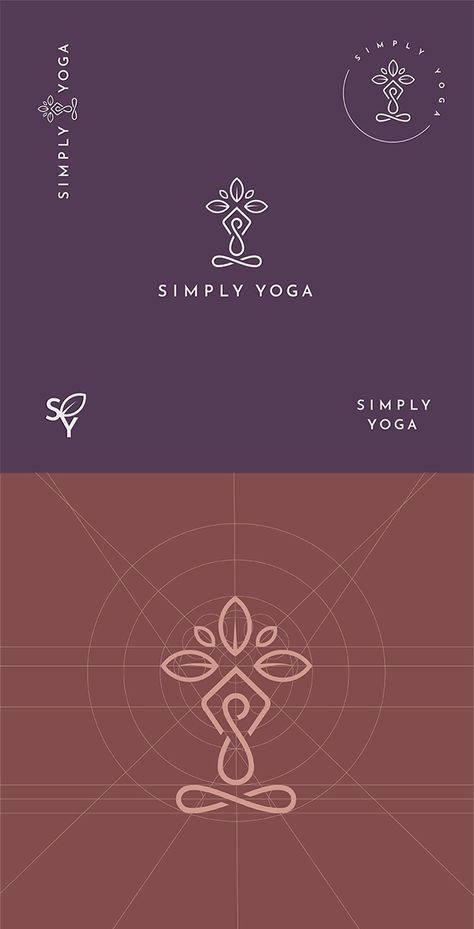 Designed by Kristi Popp for a yoga studio founded with the core belief that yoga is for everybody. #logo #logotype #logodesign #brandinspiration #branddesign #typography #graphicdesign #typeface Peaceful Logo Design, Yoga Creative Design, Ayurveda Logo Design, Yoga Studio Branding, Calm Logo, Yoga Typography Design, Yoga Fonts Typography, Chakra Logo, Yoga Logo Design Inspiration