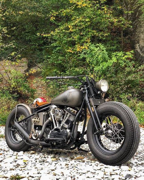 Panhead Bobber, Panhead Chopper, Harley Bobber, Bobber Bikes, Bobber Motorcycle, Bobber Chopper, Custom Motorcycle, What Is Tumblr, Harley Davidson Motorcycles