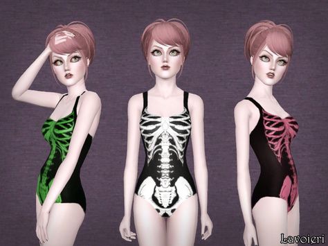 Skeleton Swimsuit, Sims 4 Cc Goth, Sims 3 Mods, Summer Sleepwear, Alt Clothes, Sims 4 Cc Shoes, Cool Piercings, Sims Community, Cute Swimsuits