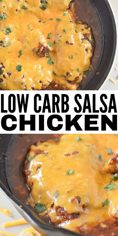 Low-Carb Salsa Chicken #lowcarbsalsachicken #salsachicken Low Carb Salsa Chicken, Low Carb Low Salt Meals, Summer Low Carb Recipes, Chicken Breast Low Carb Recipes, Low Carb Low Salt Recipes, Low Carb Chicken Meals, Bariatric Chicken Recipes, High Protein Low Carb Dinner Recipes, Low Carb Ground Chicken Recipes