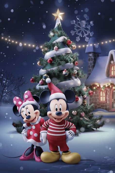 Disney Christmas Wallpaper Backgrounds, Mickey Christmas Decorations, Disney Christmas Aesthetic, Silver Christmas Wallpaper, Christmas Wallpaper Disney, Mickey Mouse Navidad, Christmas Tree Wallpaper Iphone, Disney Christmas Wallpaper, Wallpaper Mickey Mouse