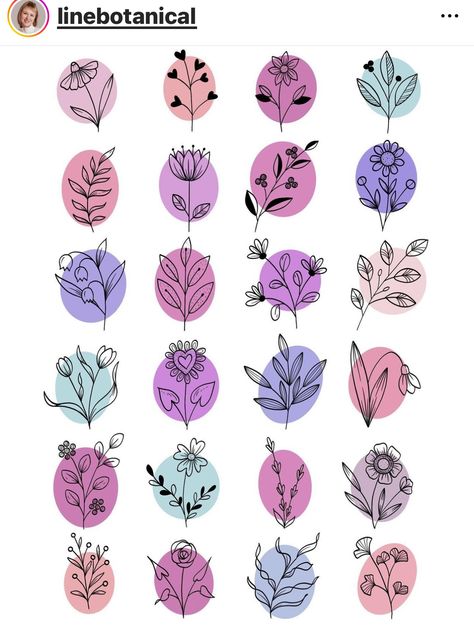 Cute Flower Doodles, Sticker Printable, Doodle Art Flowers, Bond Paper Design, Cute Easy Doodles, Boho Painting, Bullet Journal Diy, Bullet Journal Design Ideas, Easy Doodles Drawings