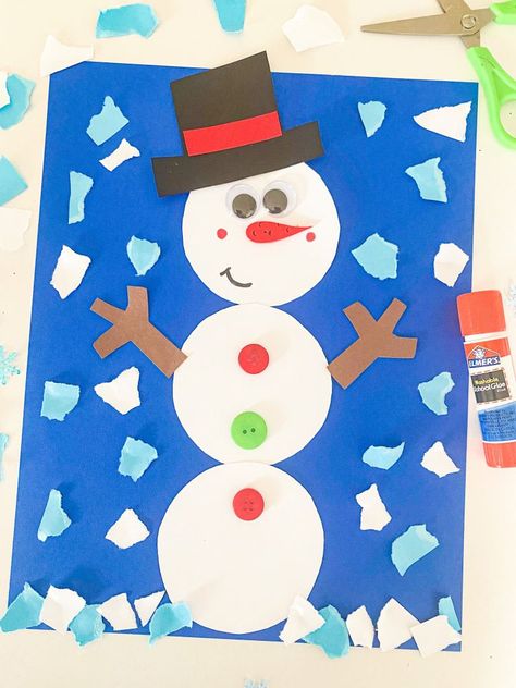 Winter Wonderland Preschool, Easy Winter Crafts For Kids, Arts For Kids, Easy Winter Crafts, Fun Winter Crafts, Preschool Art Projects, January Crafts, December Crafts, Sensory Crafts