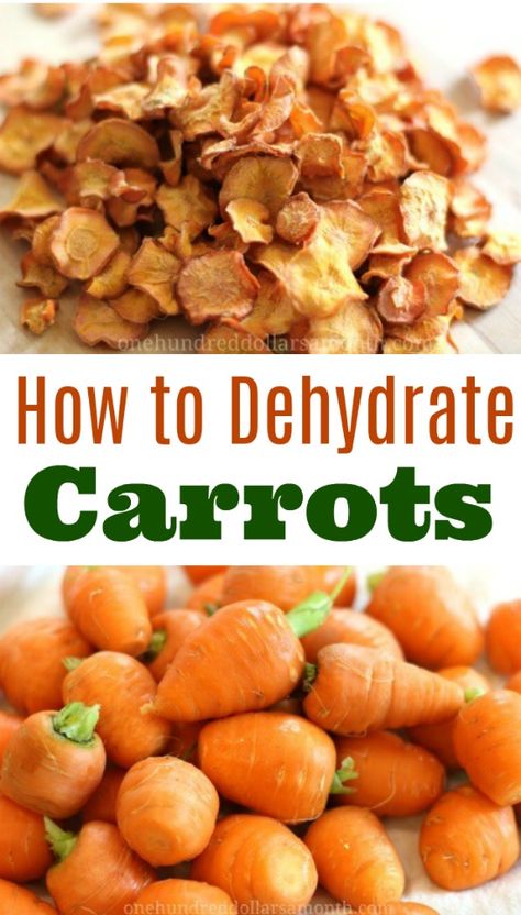 Dehydrating Carrots, Dehydrate Carrots, Dehydrated Carrots, Frozen Carrots, Dehydrator Recipes Fruit, Dehydrating Food Storage, Food Dehydration, Food Dehydrators, Dehydrated Vegetables