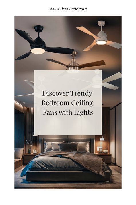 Discover trendy bedroom ceiling fans with lights. Bedroom Fan Ceiling, Bedroom Ceiling Fans, Kitchen Flooring Trends, Ensuite Bathroom Designs, Modern Bedroom Colors, Bedroom Fan, Ceiling Fan Bedroom, Ceiling Fans With Lights, Fans With Lights