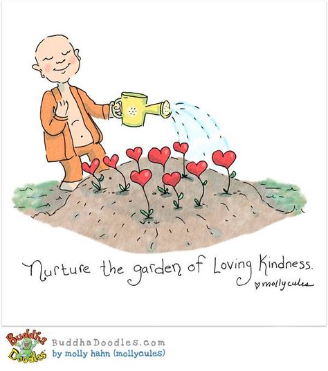 Nurture the garden of loving kindness #BuddhaDoodles Buddha Sayings, Spiritual Intelligence, Buddah Doodles, Enlightening Quotes, Buddha Doodle, Buddha Thoughts, Buddha Wisdom, Loving Kindness, Tiny Buddha