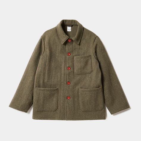 Jackets – Wood & Meadow Wool Work, Work Jacket, Work Jackets, Khaki Green, Wool Jacket, Made In France, Military Jacket, The Original, Work Wear