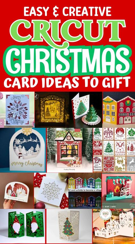 Cricket Christmas Cards, Circuit Cards Diy, Cricket Cards Ideas, Cricut Christmas Card Ideas, Cricut Projects Cards, Free Christmas Card Svg Files For Cricut, Christmas Cards Handmade Cricut, Homemade Christmas Cards Diy, Cricut Cards Ideas Cardmaking