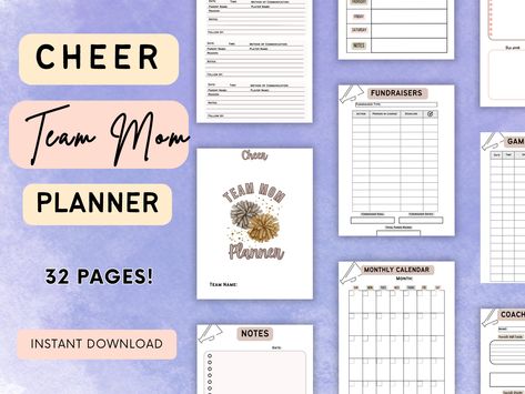 Cheer Team Mom, Mom Calendar, Team Mom Gifts, Attendance Sheet, End Of Year Party, Mom Planner, Cheer Coaches, Organized Mom, Team Mom