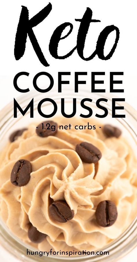 Who said you can only drink coffee - with this keto coffee mousse you can also eat it! Enjoy this sweet coffee dessert completely guilt-free, as one serving only has about 1.2g net carbs and is sugar-free! Keto Coffee Desserts, Keto Coffee Dessert Recipes, Low Carb Mousse Sugar Free, Keto Coffee Mousse, Keto Mousse Recipes, Keto Mousse With Sugar Free Pudding, Keto Coffee Cheesecake, Keto Deserts Recipes Easy, Sugar Free Low Carb Desserts Easy