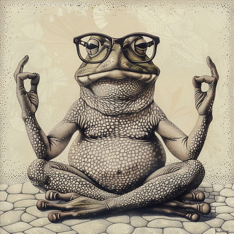 Meditating Frog Meditation