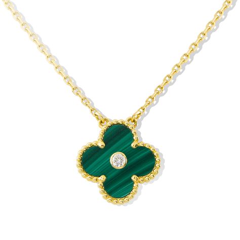 Van Cleef & Arpels - Vintage Alhambra pendant - Limited Edition Van Cleef Arpels Necklace, Vintage Alhambra Pendant, Alhambra Pendant, Van Cleef And Arpels Jewelry, Jewelry Gift Guide, Four Leaf Clover Necklace, Malachite Jewelry, Van Cleef And Arpels, Clover Necklace