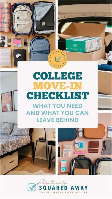 College Moving Tips, College Move In Day, College Packing Checklist, Dorm Room List, College Freshman Dorm, College Dorm List, Pack For College, College Dorm Supplies, Dorm Packing