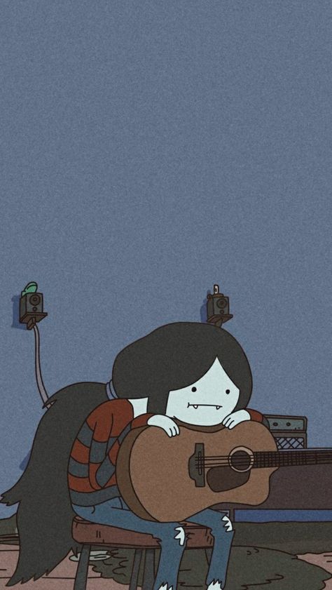 a wallpaper including marceline, from adventure time, laying on a guitar Wallpaper Cute Cartoon, Marceline Adventure Time, Time Wallpaper, Adventure Time Wallpaper, Adventure Time Marceline, Wallpaper Cute, Cute Cartoon Wallpapers, Adventure Time, Cute Cartoon