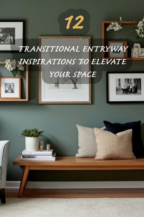 Discover how to transform your entryway with these 12 stunning inspirations! I love incorporating natural elements, cozy textiles, and elegant decor to create a warm welcome. Whether you prefer a modern or classic touch, these ideas will inspire you to elevate your space and make a lasting impression. Elegant Foyer Ideas Entryway, Transitional Entryway Ideas, Entry Way Wall Ideas, Entryway Sitting Area, Square Entryway, Contemporary Entryway Ideas, Entryway Artwork, Japandi Dining Room, Transitional Entryway