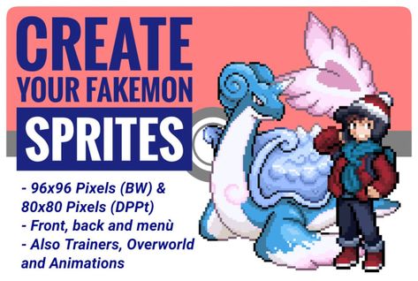 graphics design game art create a custom pokemon or fakemon sprite and pixel art Pokemon Sprites Pixel Art, Pixel Art Sprite, Custom Pokemon, Pokemon Sprites, Cute Pokemon, Graphics Design, Game Design, Game Art, Pixel Art