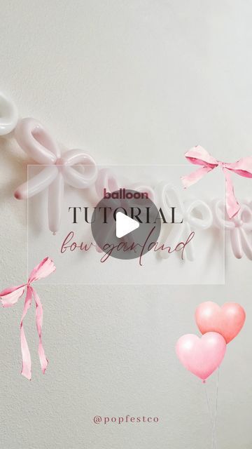 How To Make A Heart Balloon Arch, You’re The One That I Want Birthday Party, Girly Bow Aesthetic, How To Make Bow Balloons, Balloon Bows Diy, Coquette Balloon Garland, Bow Balloon Backdrop, Pink Bow Balloons, Bow Balloon Decorations