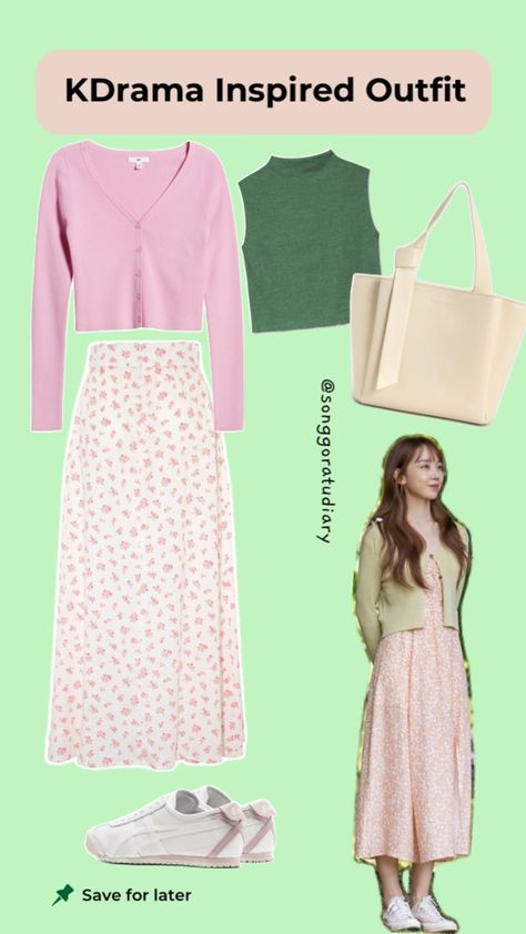 Ban Ji Eum Shin Hye Sun See You in My 19th Life KDrama Inspired Outfit In My 19th Life Kdrama, 19th Life Kdrama, My 19th Life Kdrama, Shin Hye Sun, Korean Ootd, Skirt Ootd, Shin Hye-sun, Outfit Cardigan, Simple Style Outfits