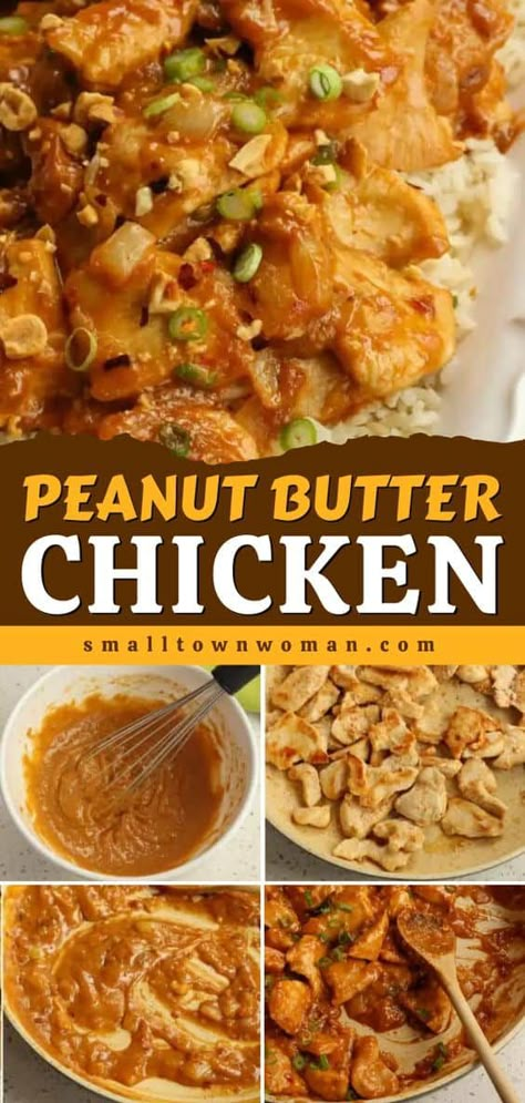 Asian Chicken Breast Recipes, Peanut Butter Chicken Recipe, Easy Peanut Chicken, Ginger Chicken Recipes, Butter Chicken Recipe Easy, Leftover Chicken Breast, Peanut Butter Chicken, Thai Peanut Chicken, Chicken Crockpot Recipes Easy