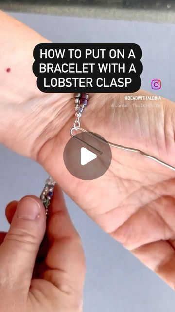 Beading with Albina Manning on Instagram: "A lobster clasp is one of the most common and strongest jewelry clasps available. For the bracelet, it’s a tricky one to put on by yourself without help from someone else. Here is a way how to do it all by yourself.  #lobsterclasp #beadedbracelet #lobsterclasps #braceletclasp" Jewelry Hacks, Shoe Lace Tying Techniques, Green Converse, Tie Shoelaces, Jewelry Clasps, A Bracelet, Shoe Lace Patterns, Shoe Lace, Bracelet Clasps