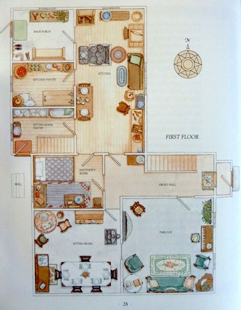 Anne With An E House, Queen Anne House Plans, Anne Green, Queen Anne House, Gable House, Beau Film, House Map, Anne Shirley, Anne With An E