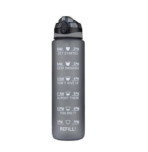 Botol Air Motivasi Motivational Water Bottle 1L 1 Liter Gradasi Warna - GreyishBlack - Rp325.000 Unique Inspirational Quotes, Quotes Time, Motivational Water Bottle, Botol Air, Starbucks Iced Coffee, Starbucks Iced, Starbucks Iced Coffee Bottle, Coffee Bottle, Iced Coffee