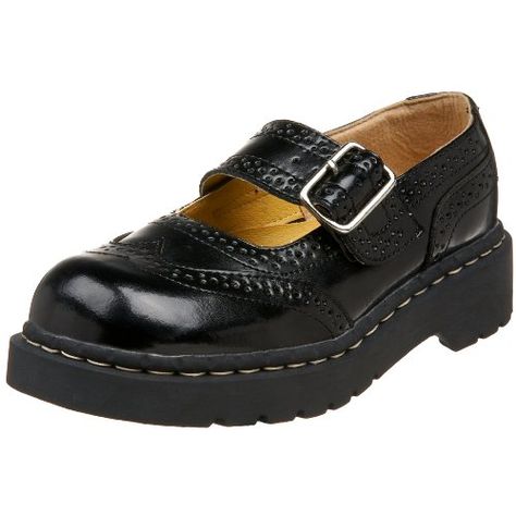 T.U.K. Women's Brogue Mary Jane - I definitely want these, they remind me of some Dr Marten's I used to have in the early 90's Tuk Mary Janes, Quirky Shoes, Mary Jane Shoes Black, Black Brogues, Mary Jane Flats, Mary Jane Shoes, Shoe Game, Ballerinas, Womens Flats